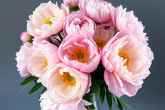 pink peonies