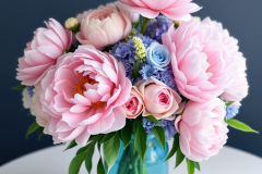 bouquets ofpink  peonies 