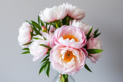pink peonies