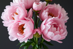 bouquets ofpink peonies 