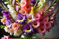 bouquet-of-colored-gladioli