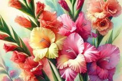 flowers-gladioli-aquarel