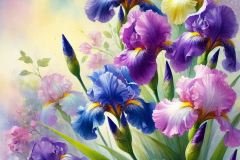 iris-flowers-aquarel