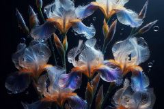 blue-irises-and-water-drop